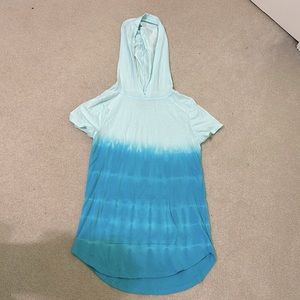 This ocean blue Ombre shirt with a hood is now on sale!